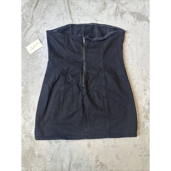 Universal Thread Denim Corset Tube Top Women’s Size Medium Strapless Bustier 12 - Picture 7 of 10